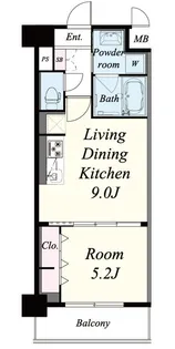 ハーヴェスト江坂【2階】の間取り