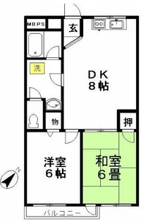 フルーゼ鵜の木【3階】の間取り