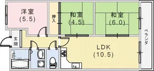 みゆきハイム【6階】の間取り
