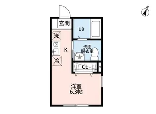 クレイス町田【1階】の間取り