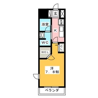 フレールコート東別院【15階】の間取り