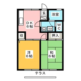 モンパレナス【1階】の間取り