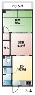 メトレス福田II【1階】の間取り