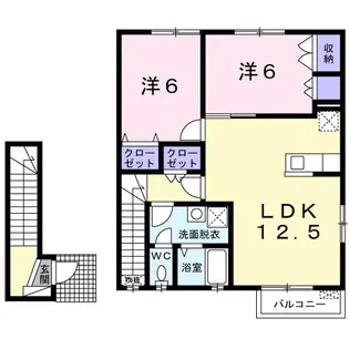 コンフォート岡小名A【2階】の間取り