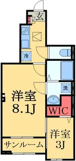 ヴィラヴェント・S.H【1階】の間取り