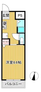 ジードルング藤原【4階】の間取り