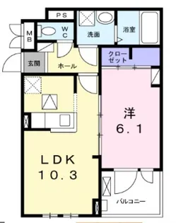 ソレイユ平野【3階】の間取り