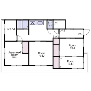 レッドハウス【1階】の間取り