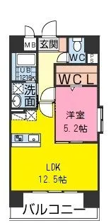 クイーンズ・イン近見【7階】の間取り