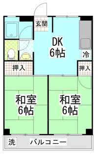 駅前コーポラス【1階】の間取り