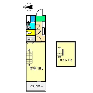 カーサ南万々【2階】の間取り