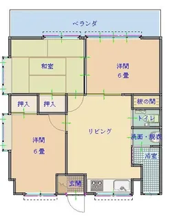 エミダハイツ【2階】の間取り