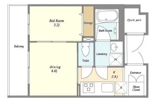 ドゥーエ大鳥居WEST【2階】の間取り
