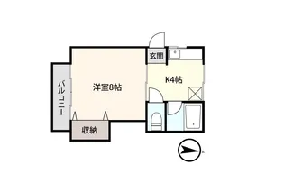 ラ・ネージュ山形A【1階】の間取り