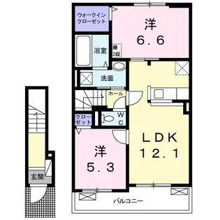 アルコバレーノVII サウス【2階】の間取り