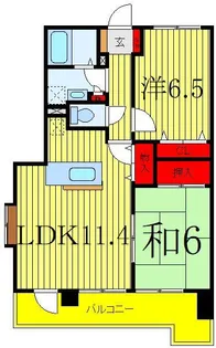 ベルヴィーユII【4階】の間取り