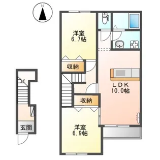クレッセント【2階】の間取り