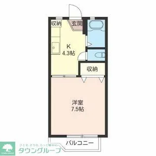 サンドゥエルA【1階】の間取り