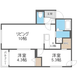 Verde Maruyama【2階】の間取り