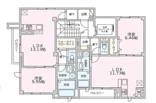 リーブス二葉YS【3階】の間取り