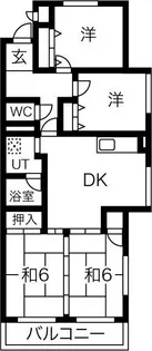 ユーハウス第2ゆたか台東棟【4階】の間取り