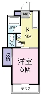 コーポ福岡【1階】の間取り