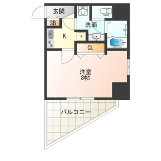プロシード大阪WESTアドリア【2階】の間取り