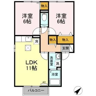 サンパティーク【1階】の間取り