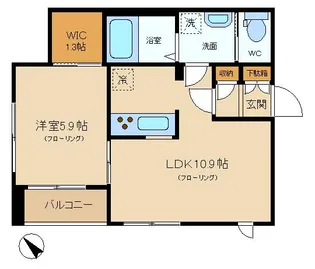 アンスリウム西原【1階】の間取り