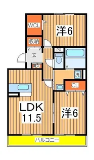フローラルA【2階】の間取り
