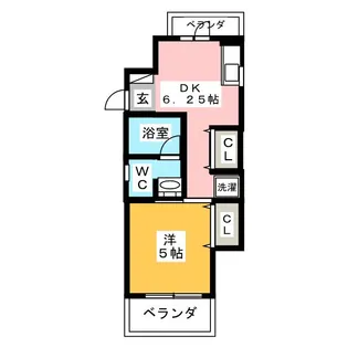 ハグアール【3階】の間取り