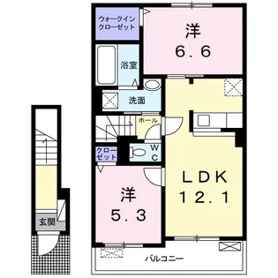 シエロ・ガーデン国府 B【2階】の間取り