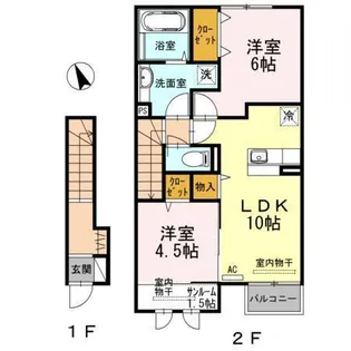 アーバンレジデンスB【2階】の間取り