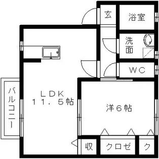 カームハイツIII【2階】の間取り
