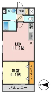 グリーンルームイシイ【2階】の間取り