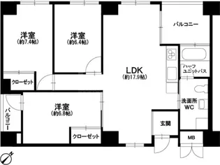フェイズイン山王【2階】の間取り