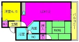 クリヨン天理A【2階】の間取り