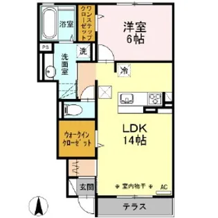 マイ キャッスルI【1階】の間取り