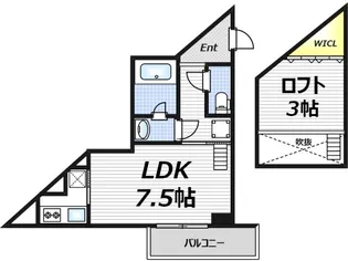 スタジオaptウッドハウス【8階】の間取り