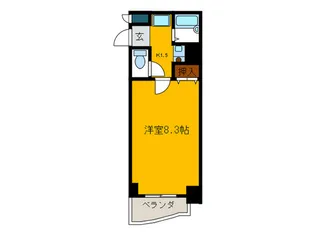クレセント谷町【4階】の間取り