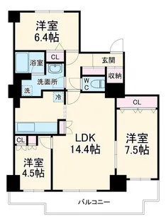 浦和パークファミリアA棟【5階】の間取り