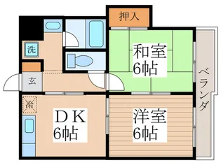 アビタ武蔵野【4階】の間取り