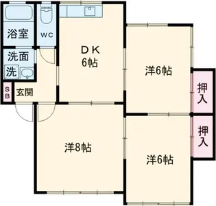 ファミール城西【1階】の間取り