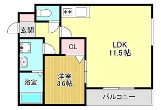 THE NOBLES 久留米中央【3階】の間取り