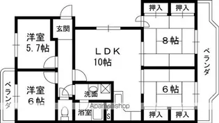 パストラーレ香櫨園【1階】の間取り