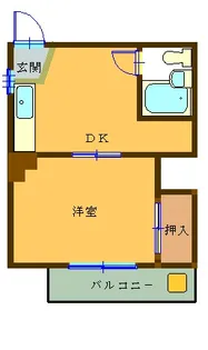マンション竜宮【3階】の間取り
