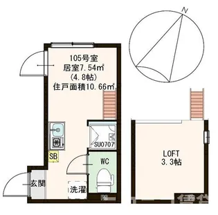 ハーモニーテラス南小岩V【1階】の間取り