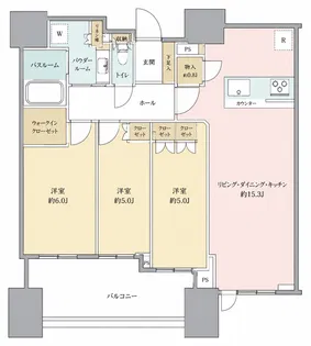 シティタワー大阪本町【42階】の間取り