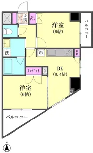 クルーセ大森【8階】の間取り