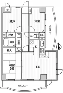 リレント谷塚【5階】の間取り